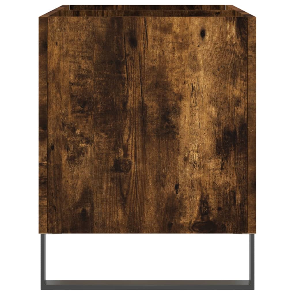 Mobile Porta Dischi Rovere Fumo 74,5x38x48 cm Legno Multistrato - homemem39