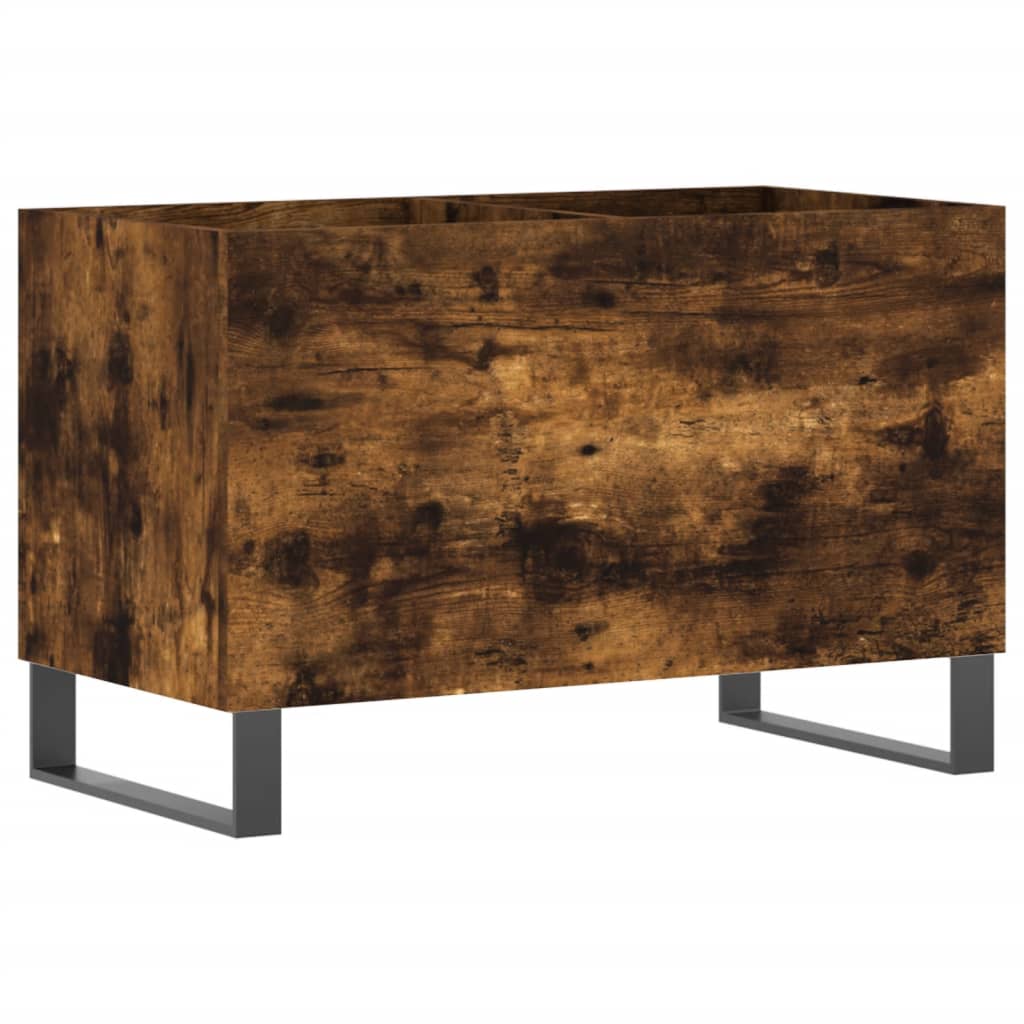 Mobile Porta Dischi Rovere Fumo 74,5x38x48 cm Legno Multistrato - homemem39