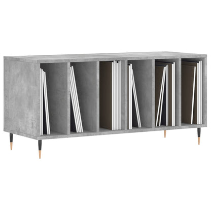 Mobile Porta Dischi Grigio Cemento 100x38x48 Legno Multistrato - homemem39