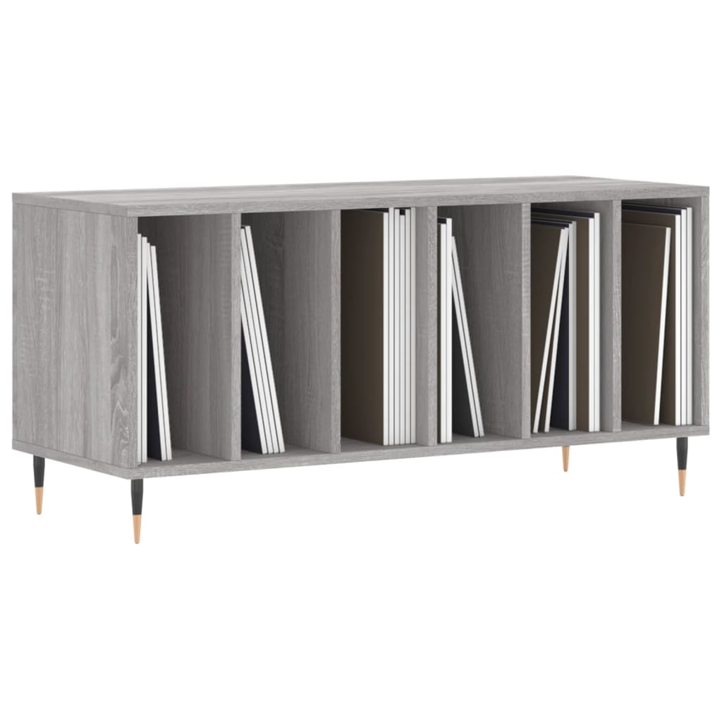 Mobile Porta Dischi Grigio Sonoma 100x38x48cm Legno Multistrato - homemem39