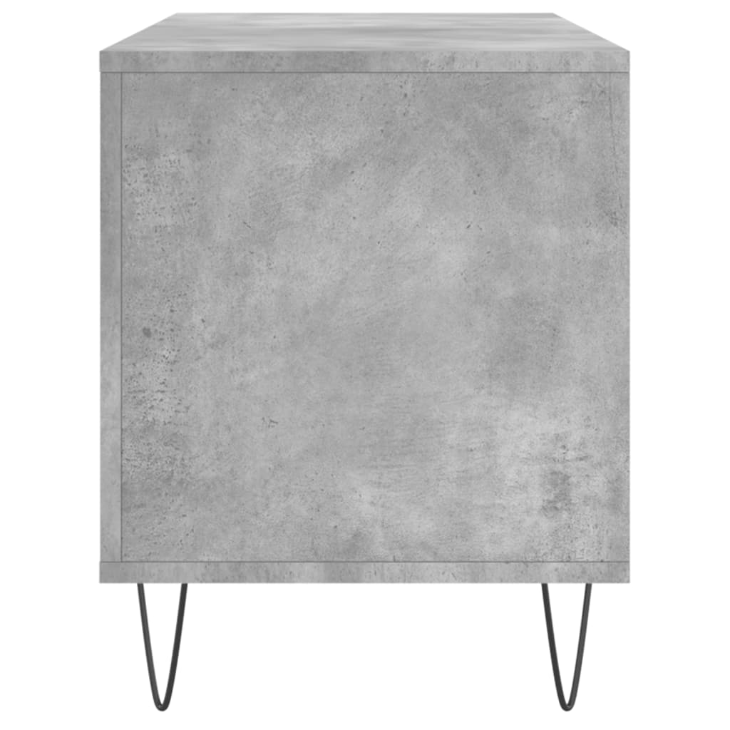 Mobile Porta Dischi Grigio Cemento 100x38x48 Legno Multistrato - homemem39