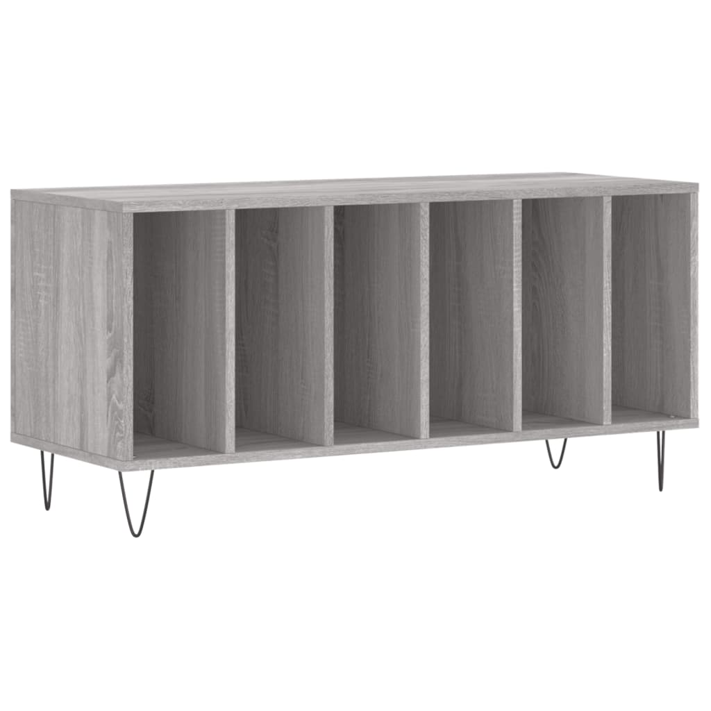 Mobile Porta Dischi Grigio Sonoma 100x38x48cm Legno Multistrato - homemem39