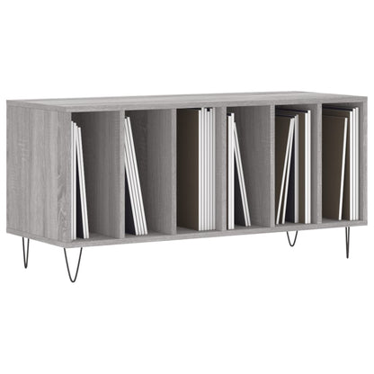 Mobile Porta Dischi Grigio Sonoma 100x38x48cm Legno Multistrato - homemem39