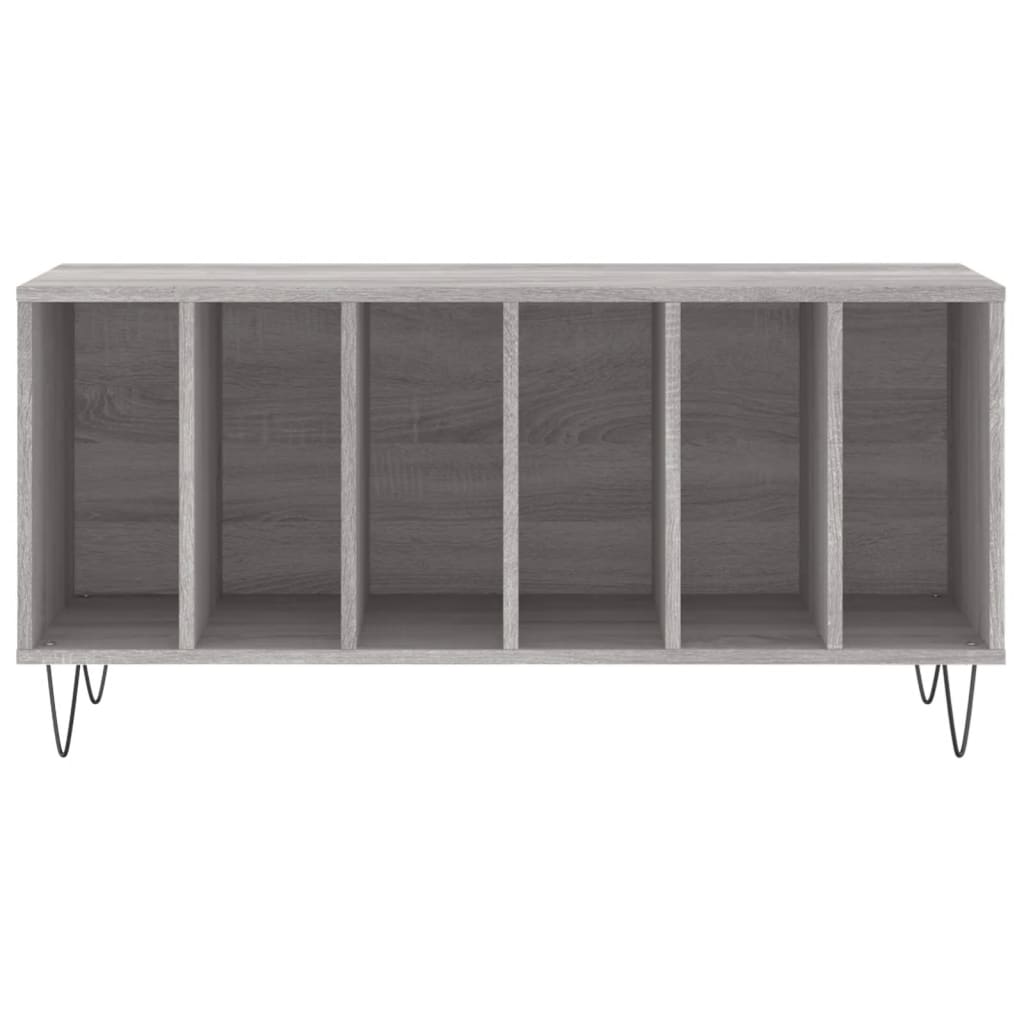 Mobile Porta Dischi Grigio Sonoma 100x38x48cm Legno Multistrato - homemem39