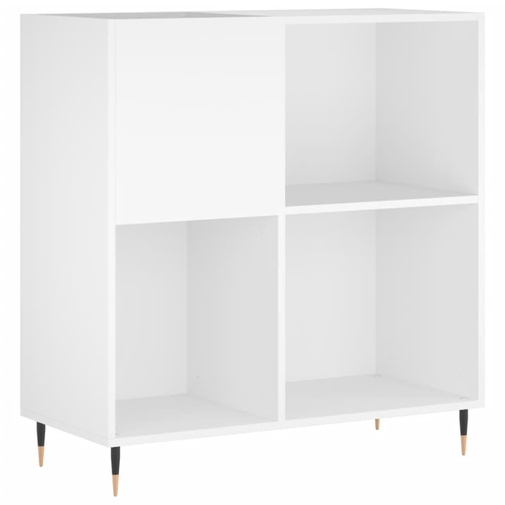 Mobile Porta Dischi Bianco 84,5x38x89 cm in Legno Multistrato - homemem39