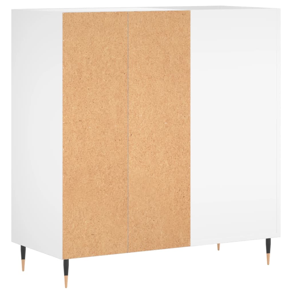 Mobile Porta Dischi Bianco 84,5x38x89 cm in Legno Multistrato - homemem39