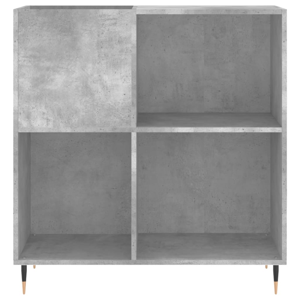 Mobile Porta Dischi Grigio Cemento 84,5x38x89 Legno Multistrato - homemem39