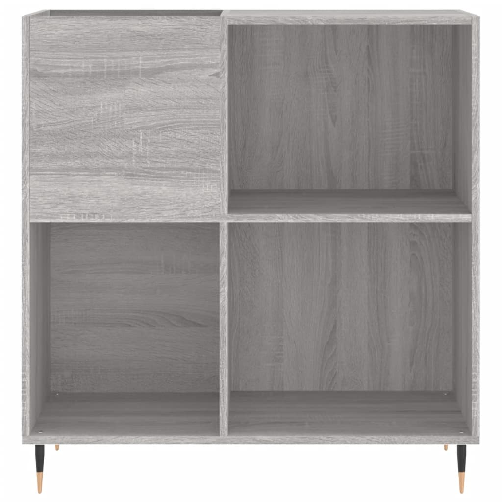 Mobile Porta Dischi Grigio Sonoma 84,5x38x89 Legno Multistrato - homemem39