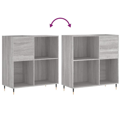 Mobile Porta Dischi Grigio Sonoma 84,5x38x89 Legno Multistrato - homemem39