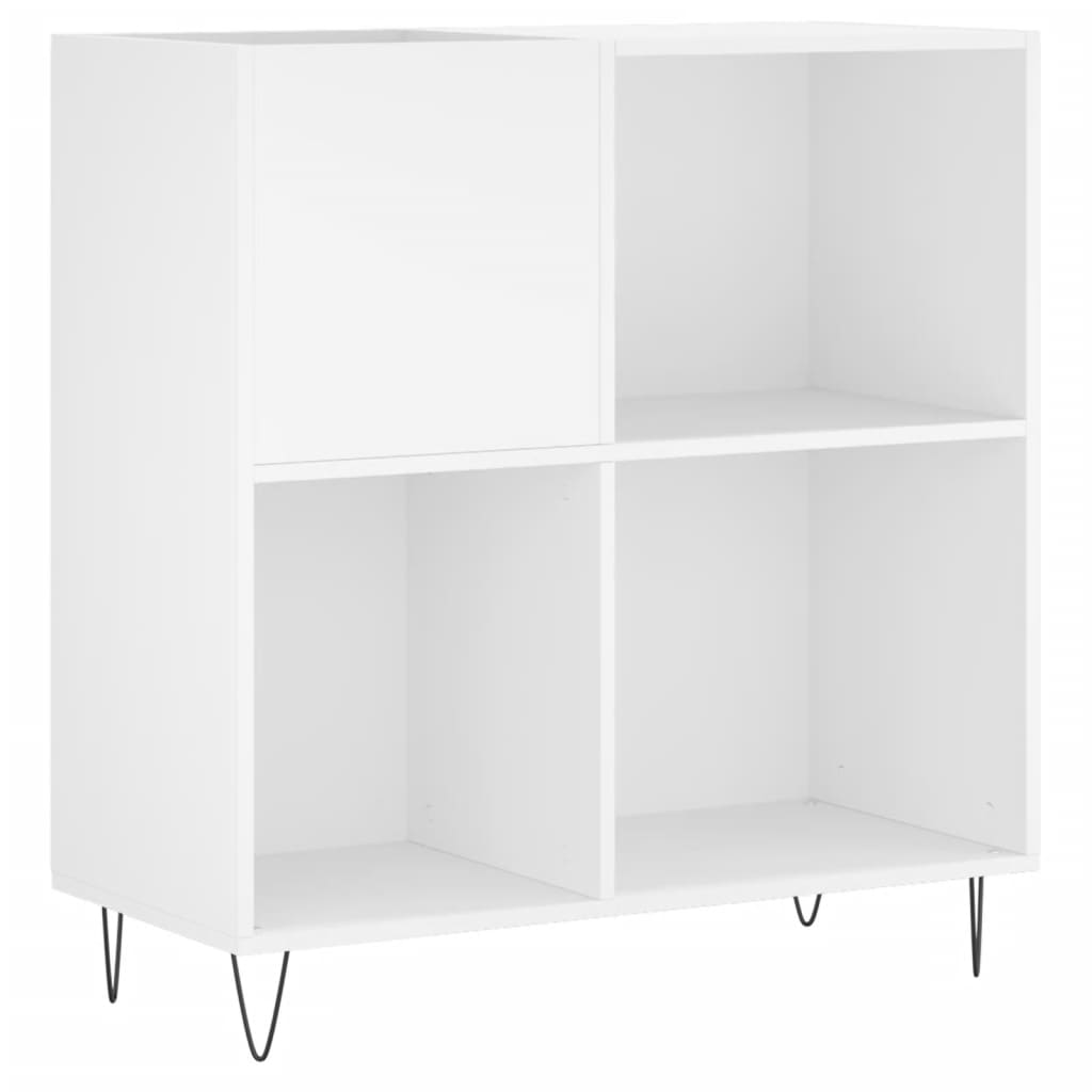 Mobile Porta Dischi Bianco 84,5x38x89 cm in Legno Multistrato - homemem39