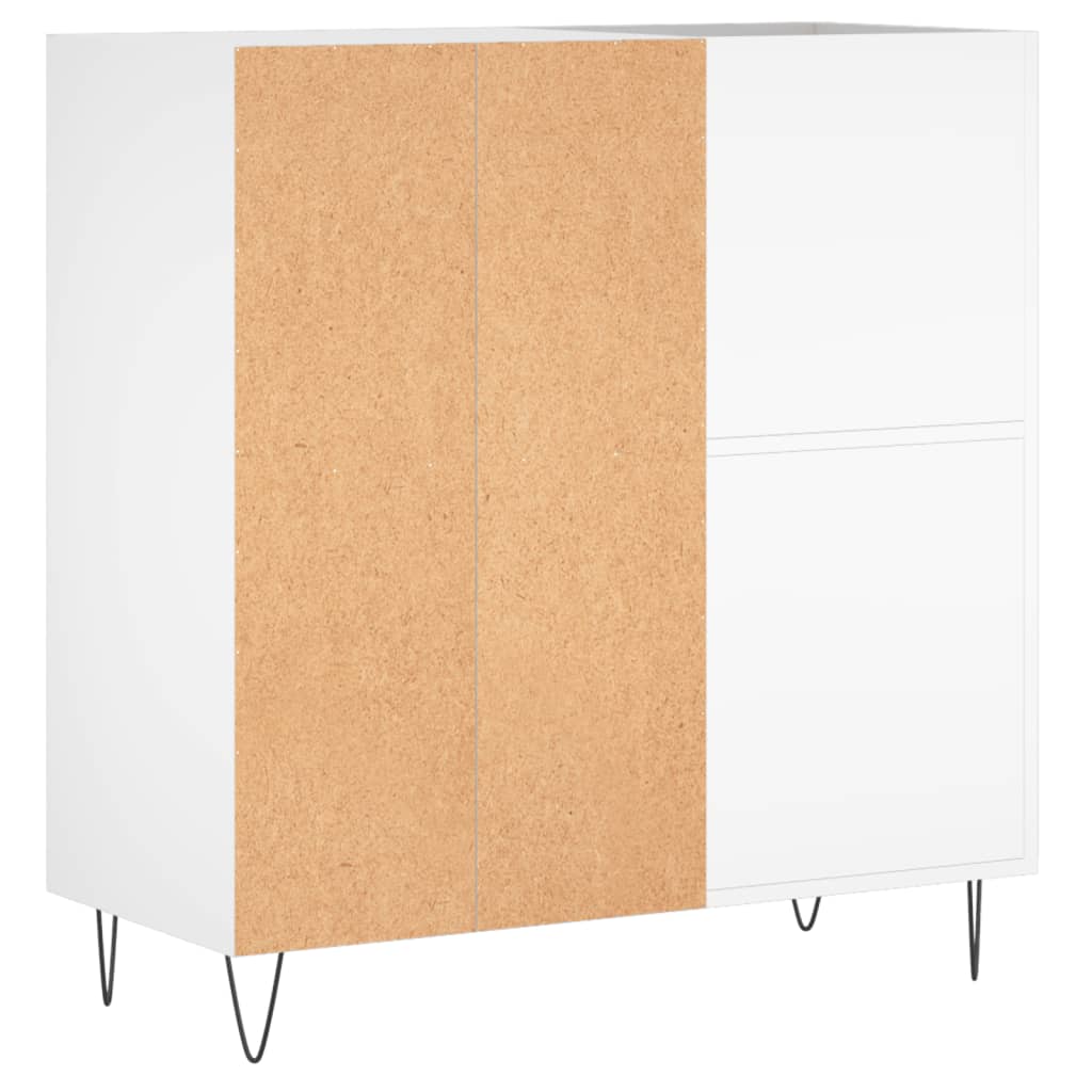 Mobile Porta Dischi Bianco 84,5x38x89 cm in Legno Multistrato - homemem39