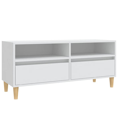 Mobile Porta TV Bianco 100x34,5x44,5 cm in Legno Multistrato - homemem39