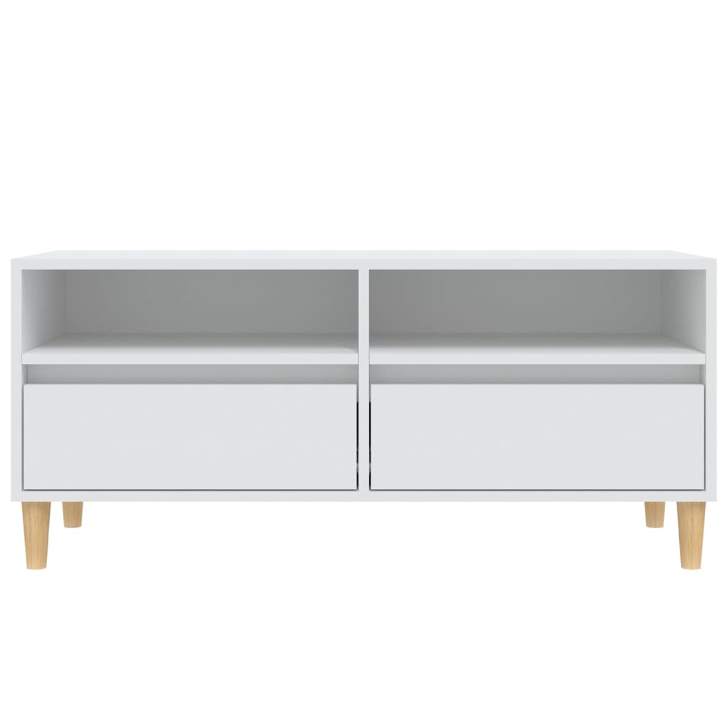 Mobile Porta TV Bianco 100x34,5x44,5 cm in Legno Multistrato - homemem39