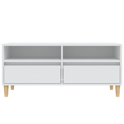 Mobile Porta TV Bianco 100x34,5x44,5 cm in Legno Multistrato - homemem39