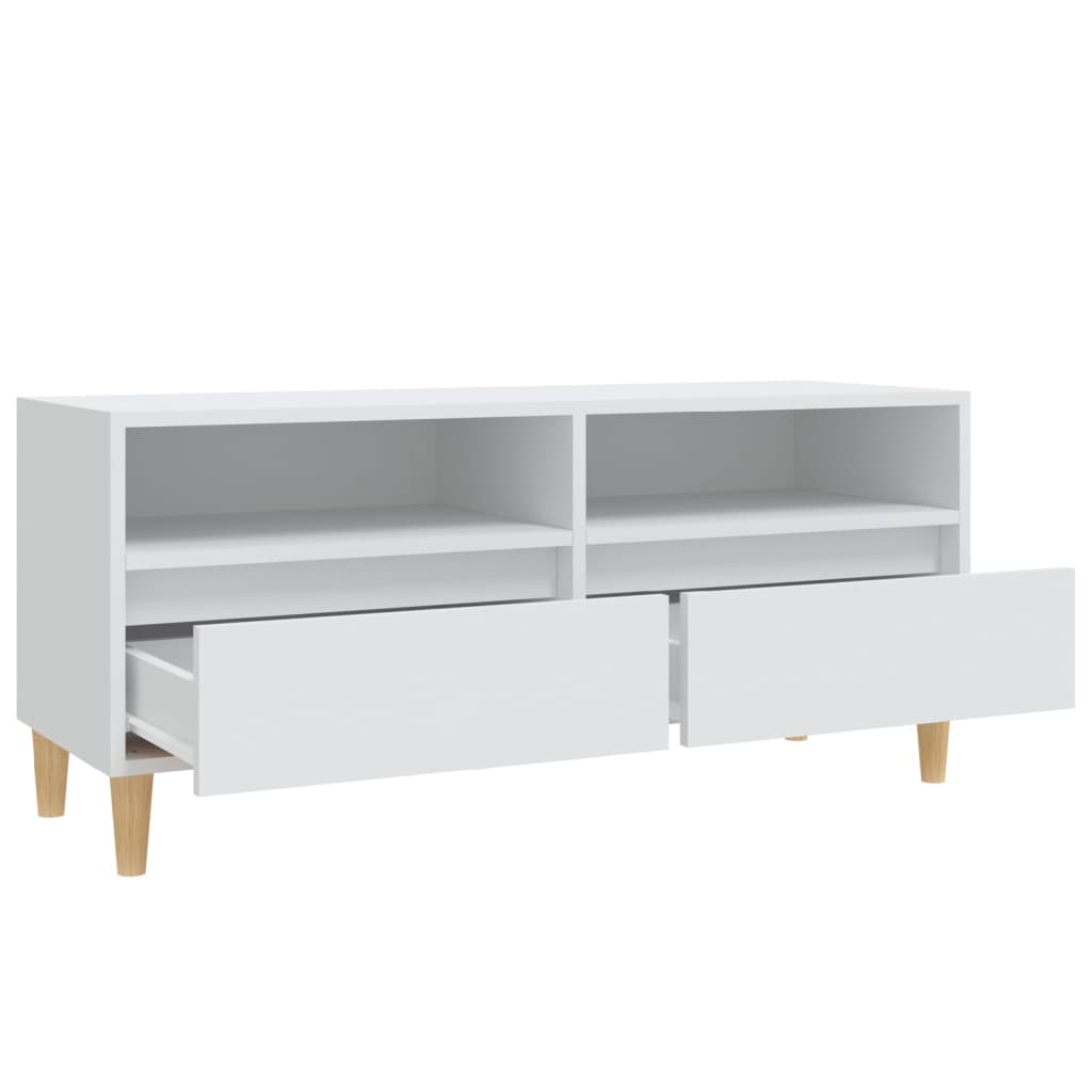 Mobile Porta TV Bianco 100x34,5x44,5 cm in Legno Multistrato - homemem39