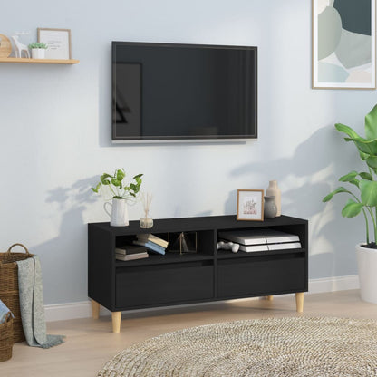 Mobile Porta TV Nero 100x34,5x44,5 cm in Legno Multistrato - homemem39