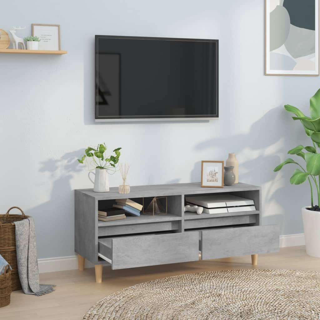 Mobile per TV Grigio Cemento 100x34,5x44,5 cm Legno Multistrato - homemem39