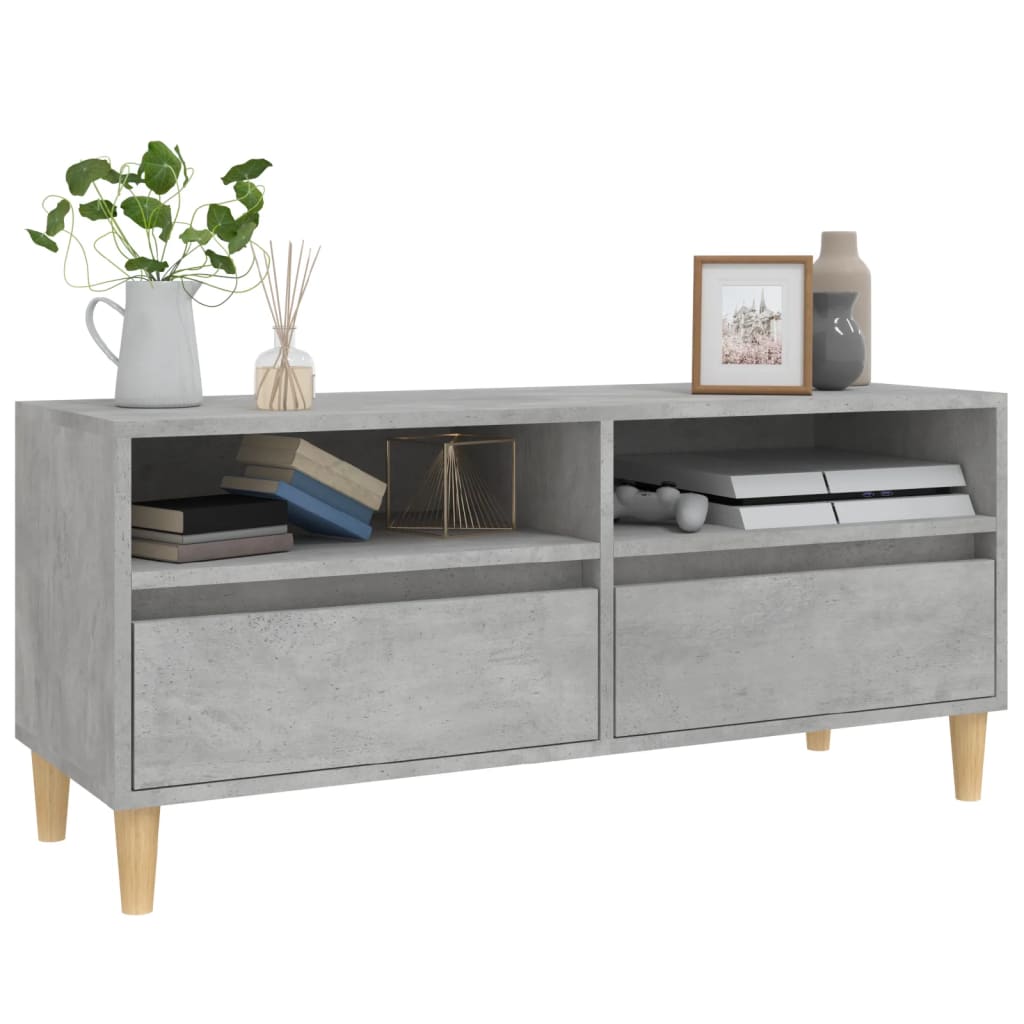 Mobile per TV Grigio Cemento 100x34,5x44,5 cm Legno Multistrato - homemem39