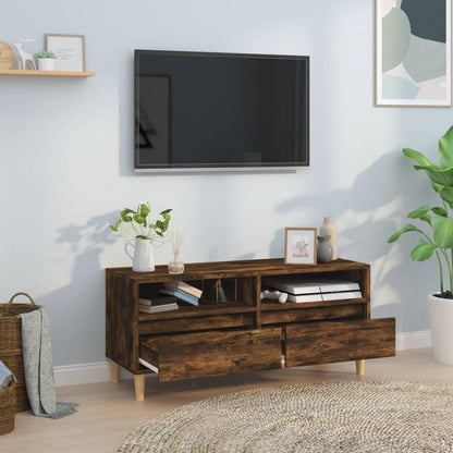 Mobile TV Rovere Fumo 100x34,5x44,5 cm in Legno Multistrato - homemem39