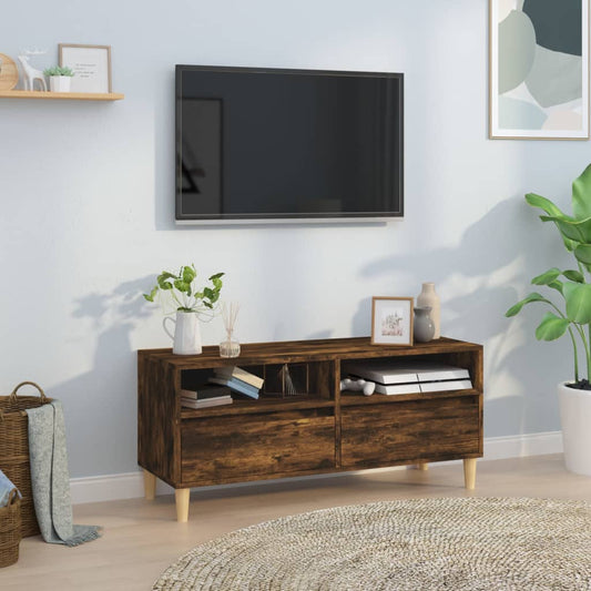 Mobile TV Rovere Fumo 100x34,5x44,5 cm in Legno Multistrato - homemem39