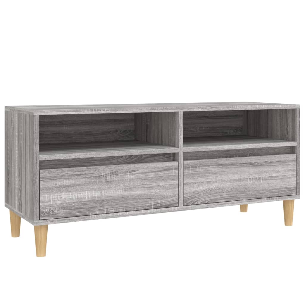 Mobile Porta TV Grigio Sonoma 100x34,5x44,5cm Legno Multistrato - homemem39