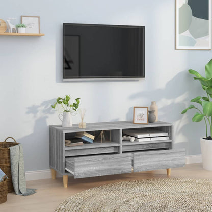 Mobile Porta TV Grigio Sonoma 100x34,5x44,5cm Legno Multistrato - homemem39