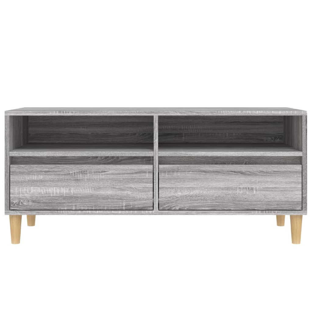 Mobile Porta TV Grigio Sonoma 100x34,5x44,5cm Legno Multistrato - homemem39