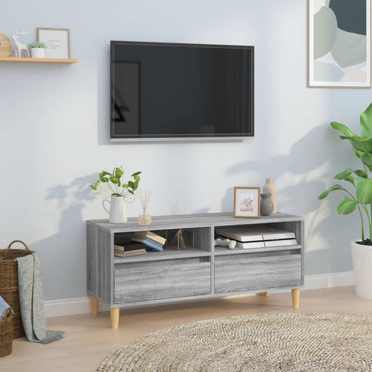 Mobile Porta TV Grigio Sonoma 100x34,5x44,5cm Legno Multistrato - homemem39