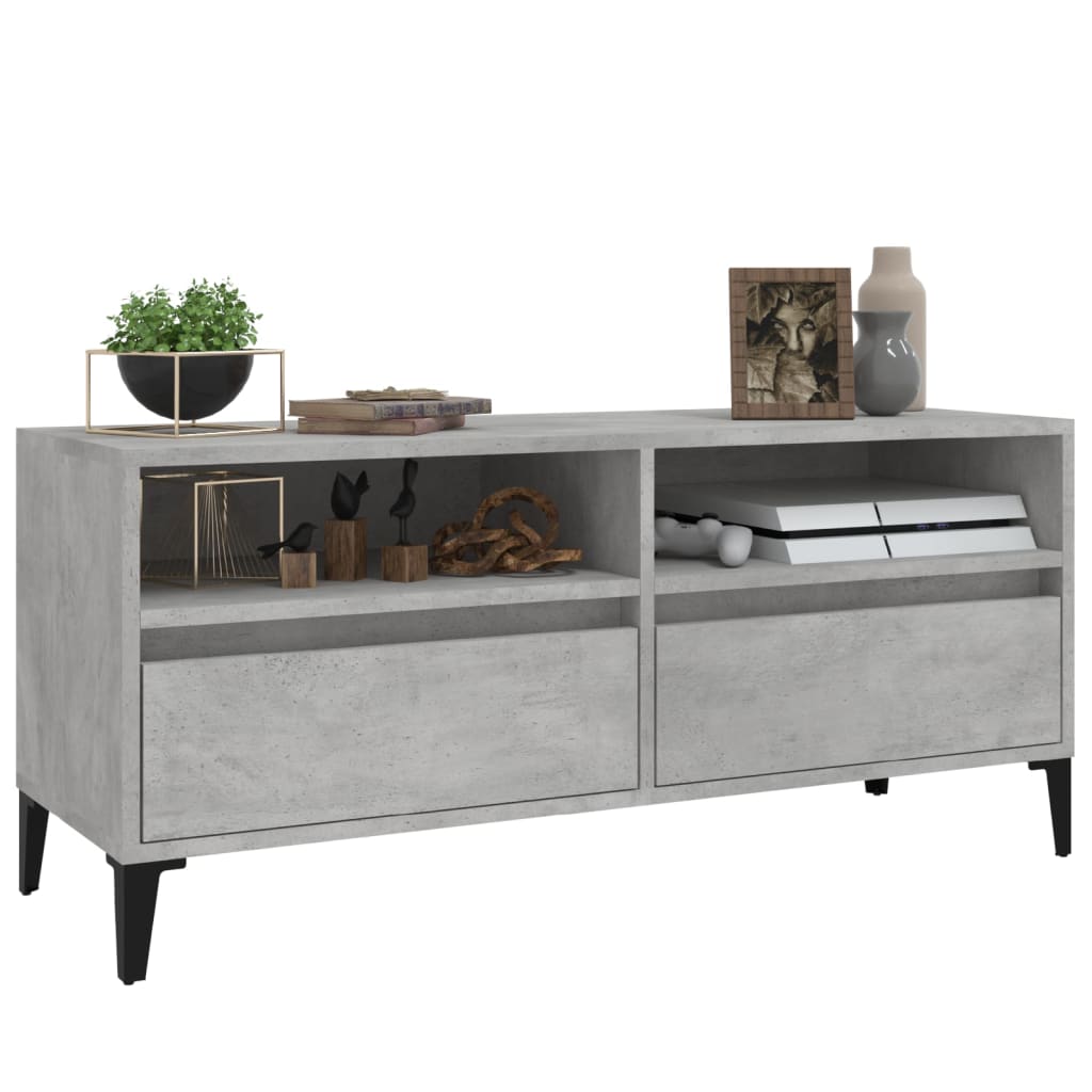 Mobile per TV Grigio Cemento 100x34,5x44,5 cm Legno Multistrato - homemem39