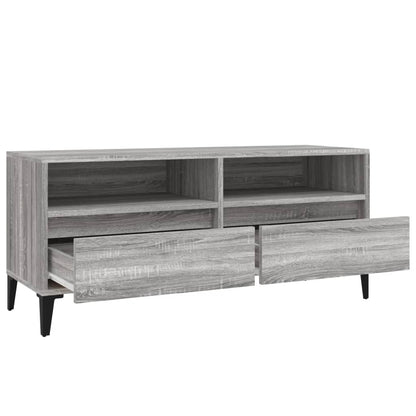 Mobile Porta TV Grigio Sonoma 100x34,5x44,5cm Legno Multistrato - homemem39