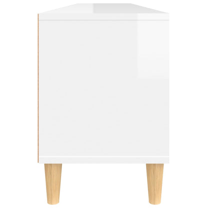 Mobile Porta TV Bianco Lucido 150x30x44,5 cm Legno Multistrato - homemem39