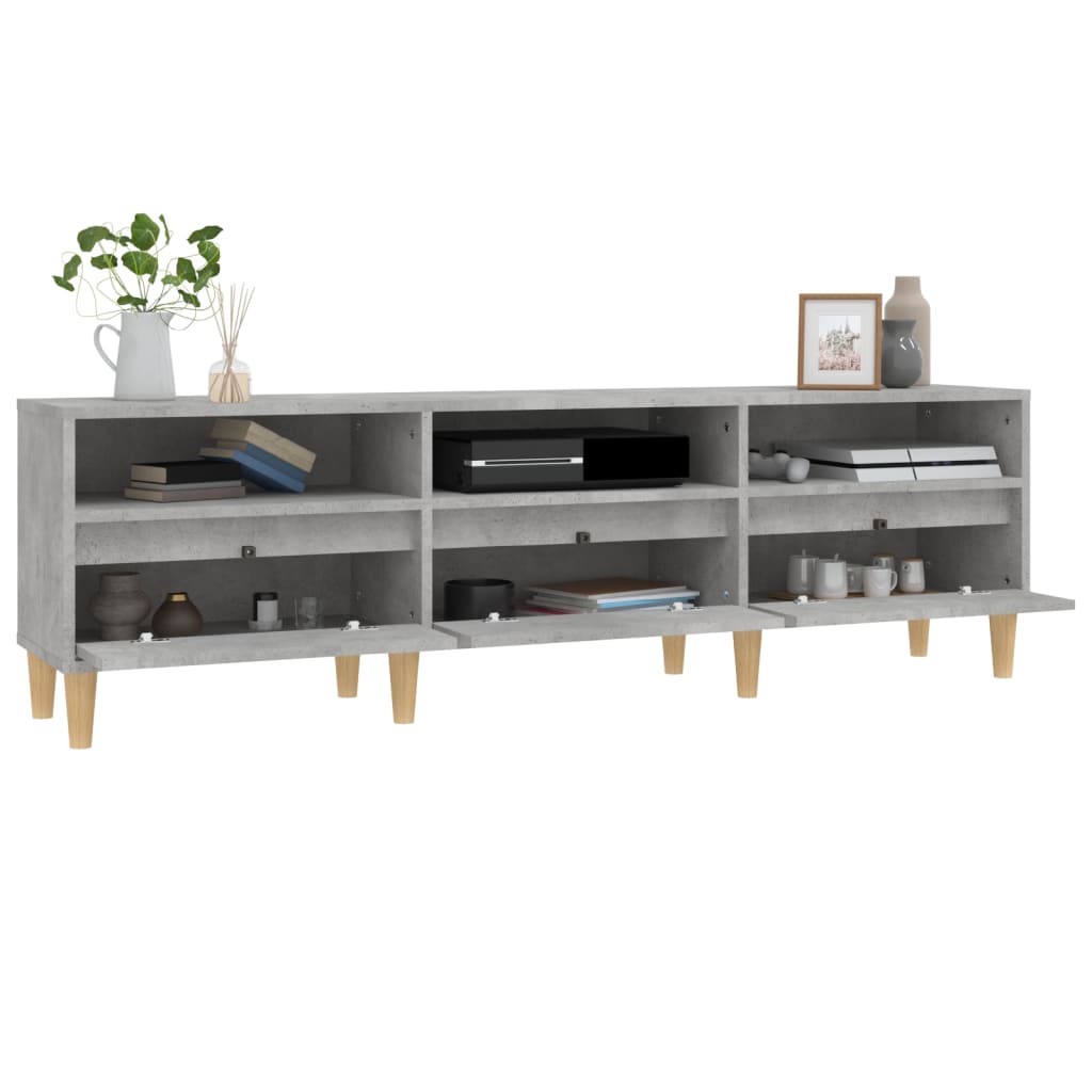 Mobile TV Grigio Cemento 150x30x44,5 cm Legno Multistrato - homemem39