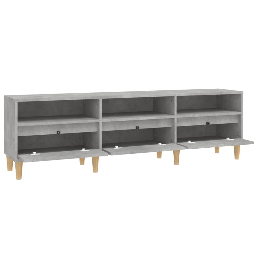 Mobile TV Grigio Cemento 150x30x44,5 cm Legno Multistrato - homemem39