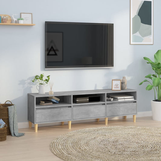 Mobile TV Grigio Cemento 150x30x44,5 cm Legno Multistrato - homemem39