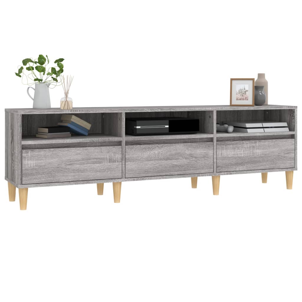 Mobile Porta TV Grigio Sonoma 150x30x44,5 cm Legno Multistrato - homemem39