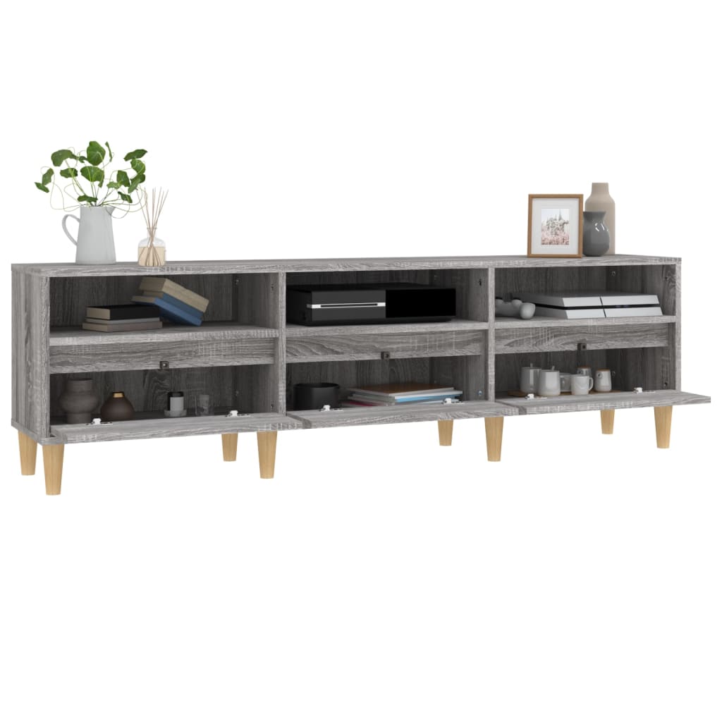 Mobile Porta TV Grigio Sonoma 150x30x44,5 cm Legno Multistrato - homemem39