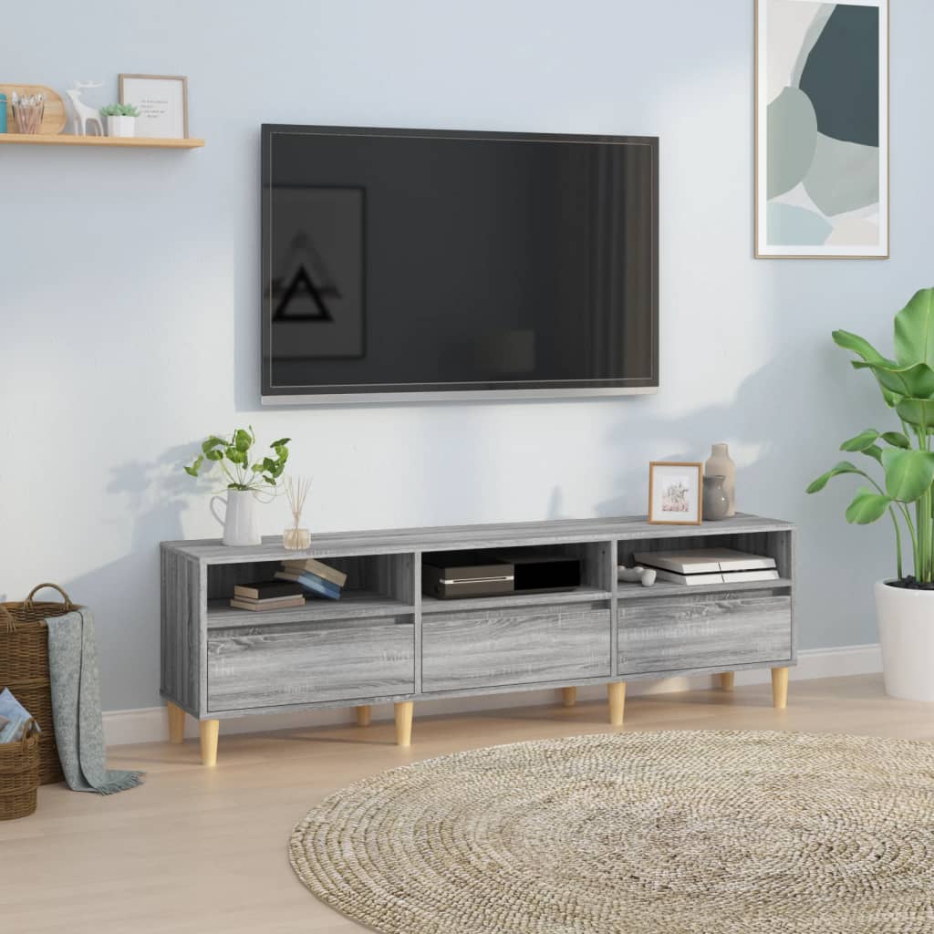 Mobile Porta TV Grigio Sonoma 150x30x44,5 cm Legno Multistrato - homemem39