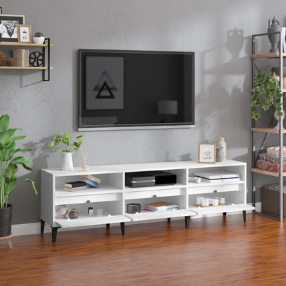 Mobile Porta TV Bianco 150x30x44,5 cm in Legno Multistrato - homemem39