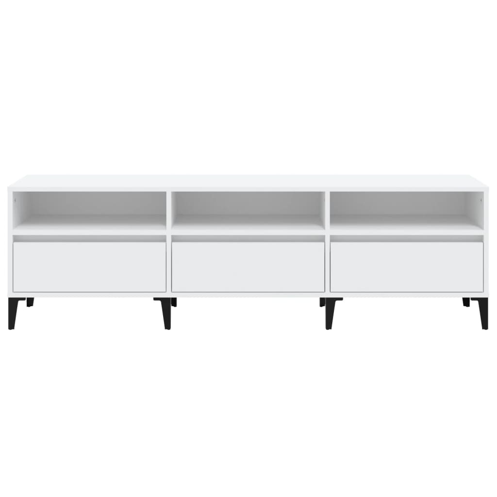 Mobile Porta TV Bianco 150x30x44,5 cm in Legno Multistrato - homemem39