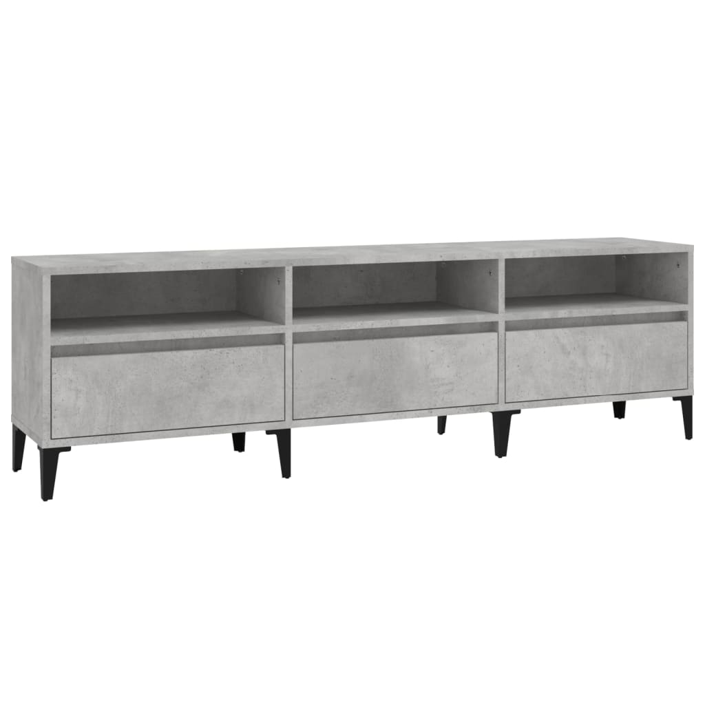 Mobile TV Grigio Cemento 150x30x44,5 cm Legno Multistrato - homemem39