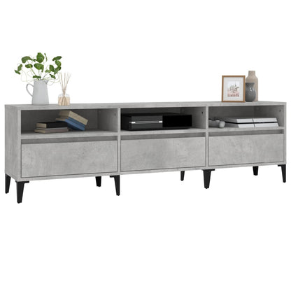 Mobile TV Grigio Cemento 150x30x44,5 cm Legno Multistrato - homemem39