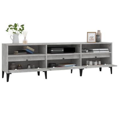 Mobile TV Grigio Cemento 150x30x44,5 cm Legno Multistrato - homemem39