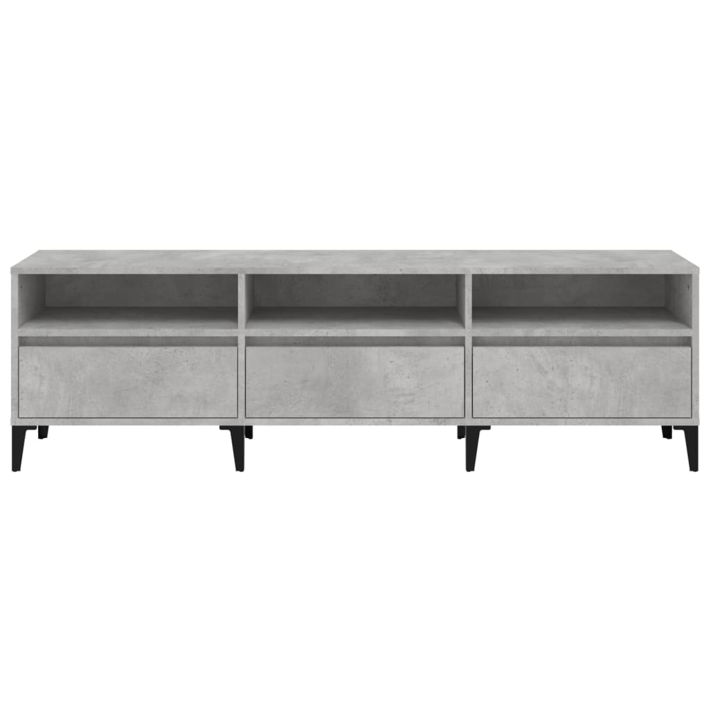 Mobile TV Grigio Cemento 150x30x44,5 cm Legno Multistrato - homemem39