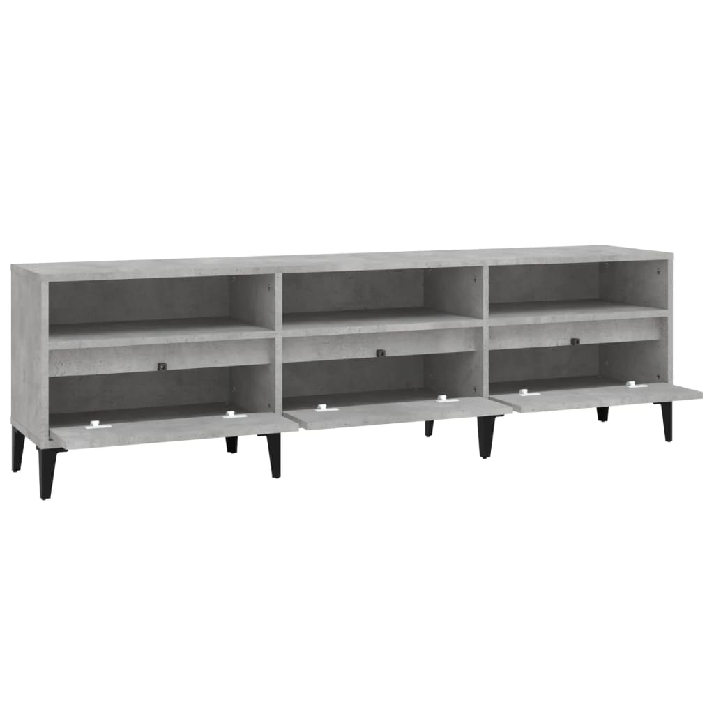 Mobile TV Grigio Cemento 150x30x44,5 cm Legno Multistrato - homemem39