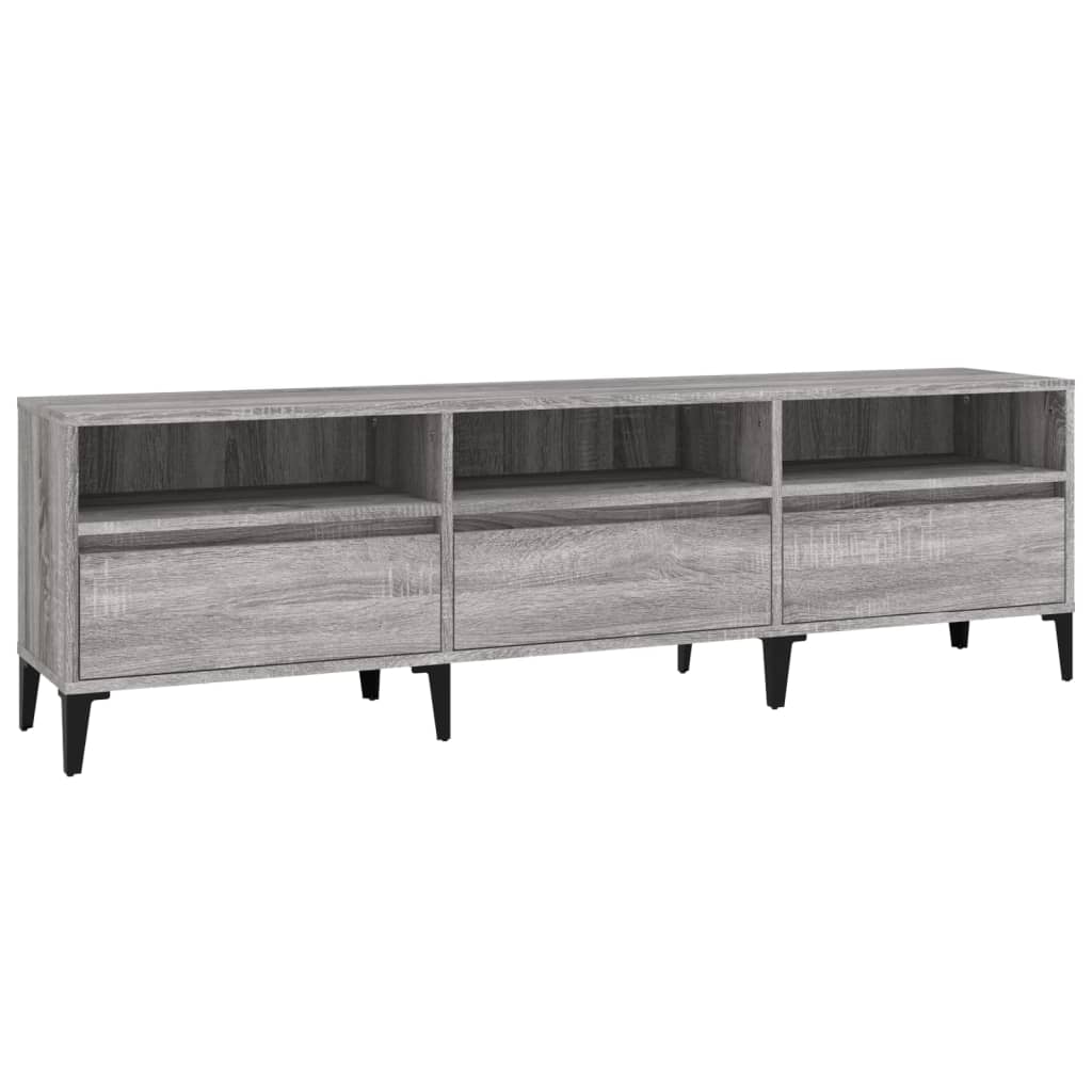 Mobile Porta TV Grigio Sonoma 150x30x44,5 cm Legno Multistrato - homemem39