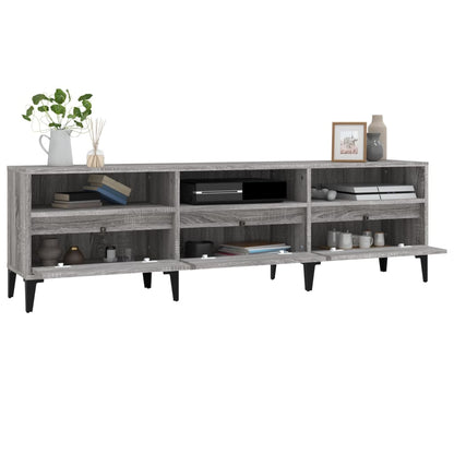 Mobile Porta TV Grigio Sonoma 150x30x44,5 cm Legno Multistrato - homemem39