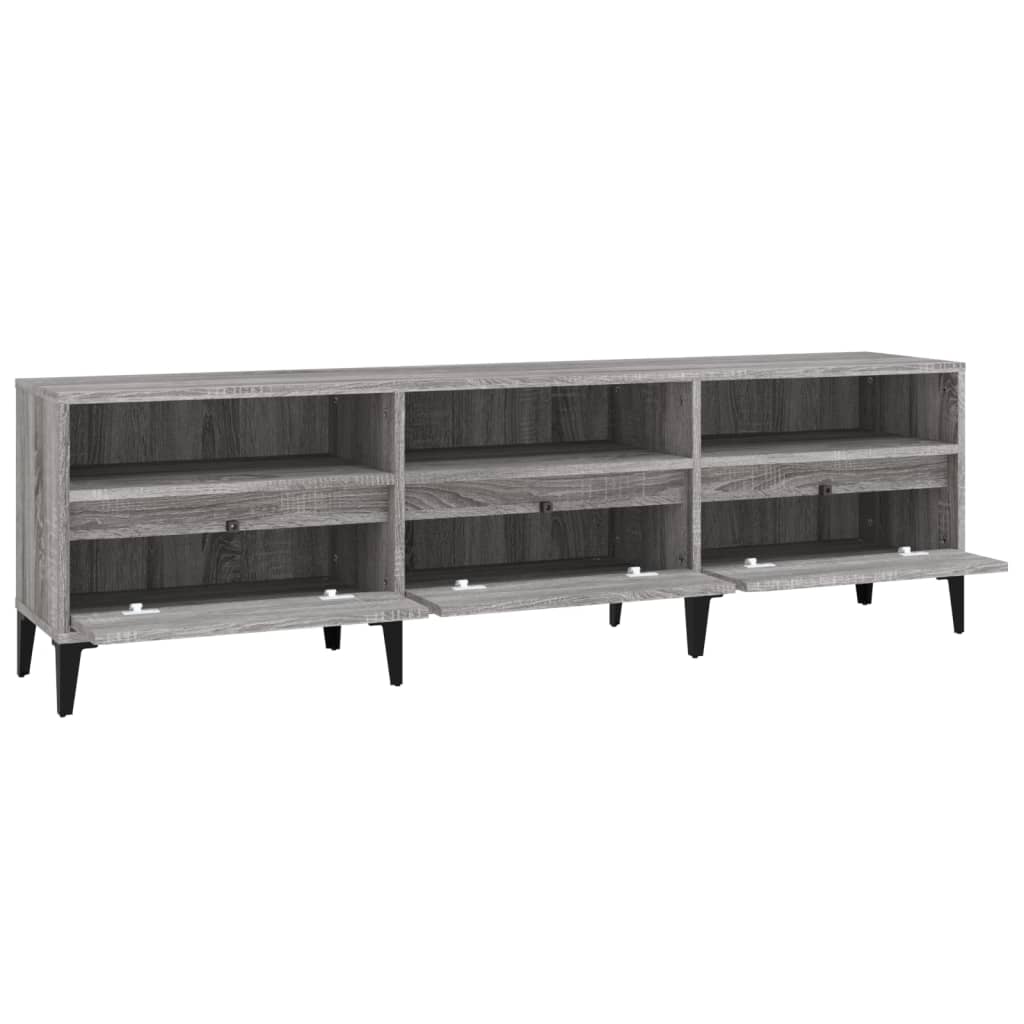 Mobile Porta TV Grigio Sonoma 150x30x44,5 cm Legno Multistrato - homemem39