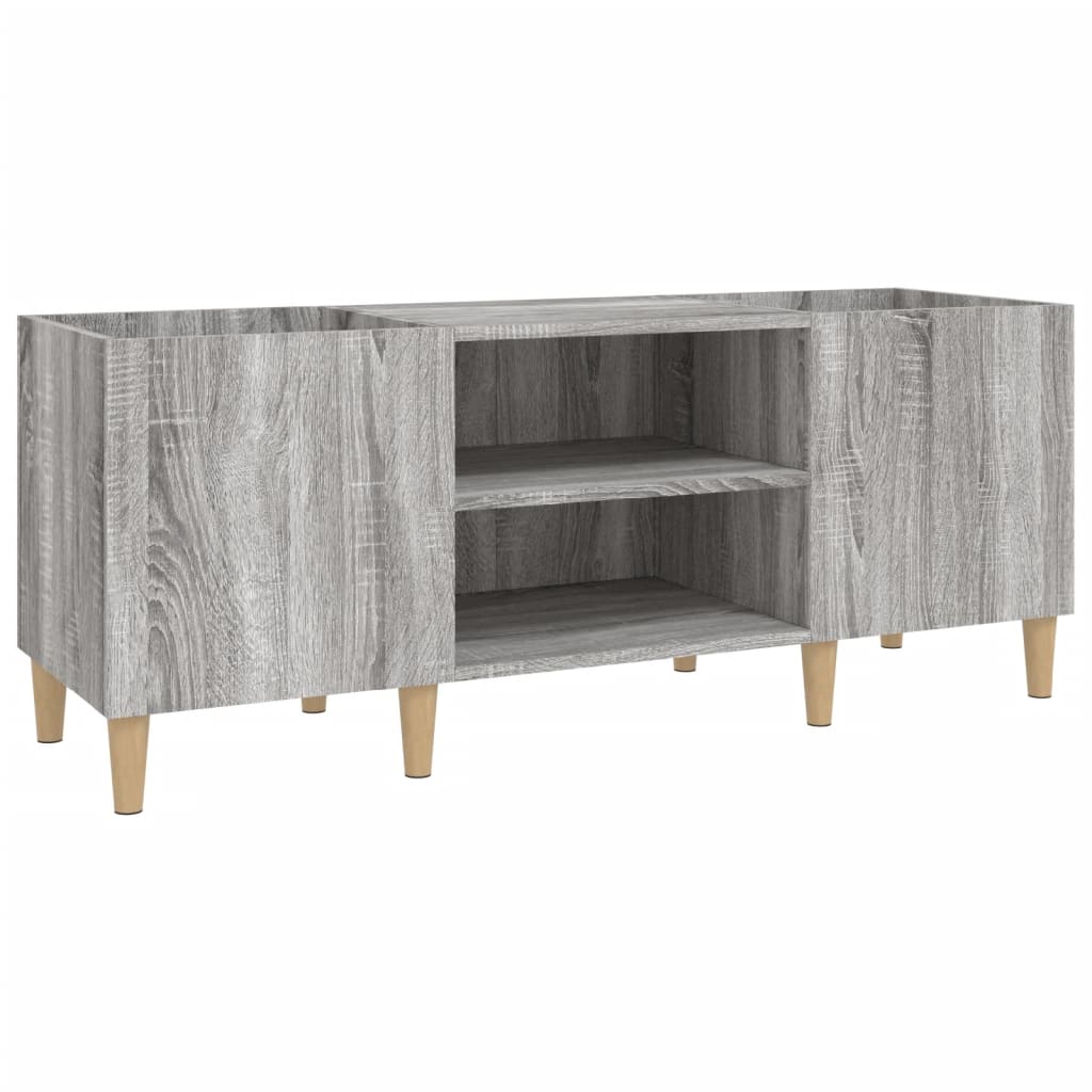 Mobile Porta Dischi Grigio Sonoma 121x38x48cm Legno Multistrato - homemem39