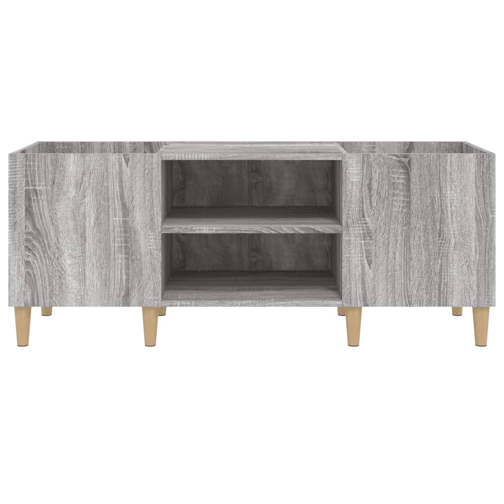 Mobile Porta Dischi Grigio Sonoma 121x38x48cm Legno Multistrato - homemem39