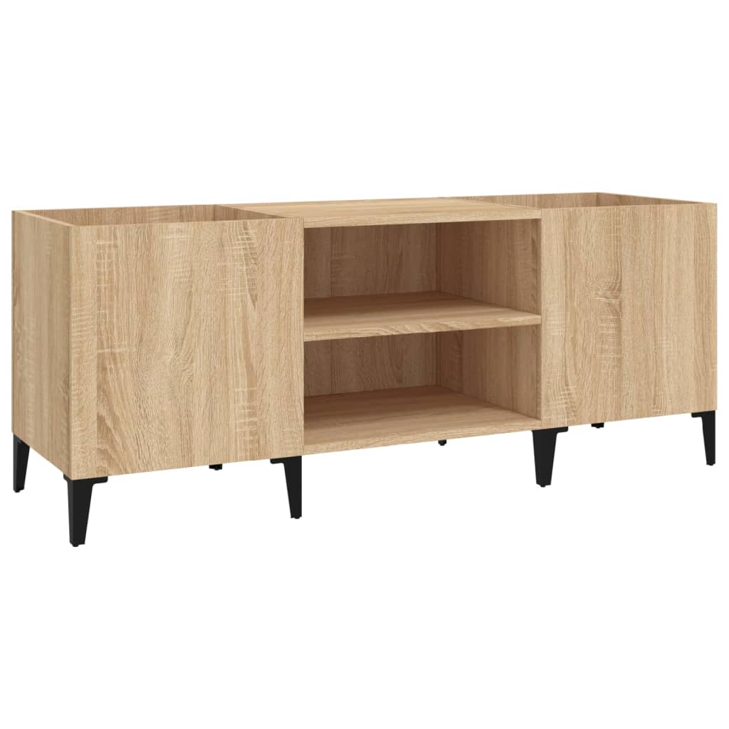 Mobile Porta Dischi Rovere Sonoma 121x38x48cm Legno Multistrato - homemem39